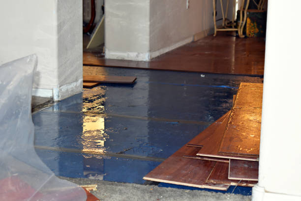 Professional Flood Cleanup technician working in Augusta, WI